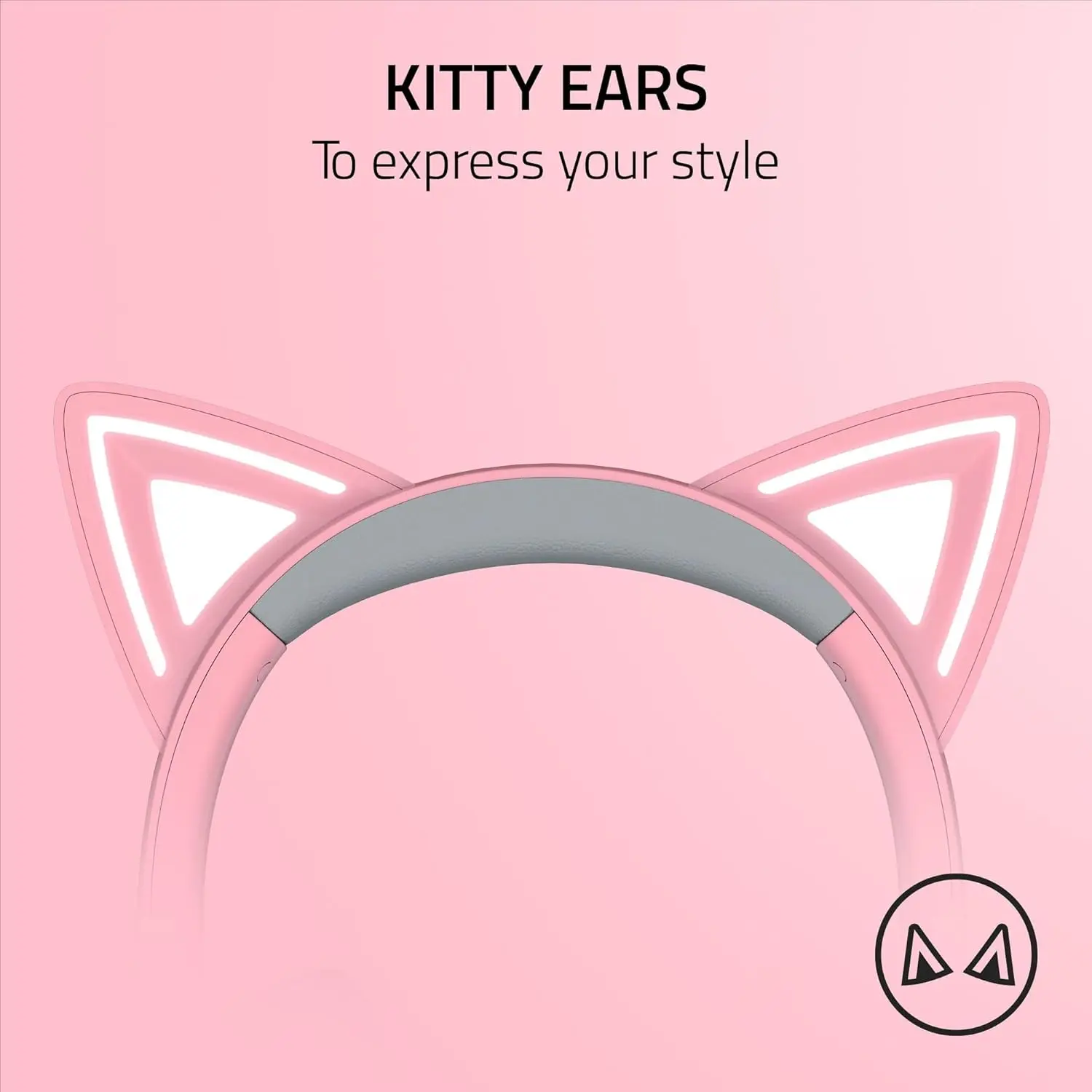 Razer Kraken Kitty V2 Wired RGB Gaming Headset - Quartz Pink